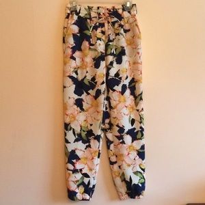 J Crew Floral Joggers